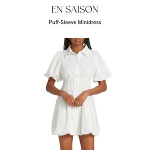 En Saison Puff Sleeve Mini Dress